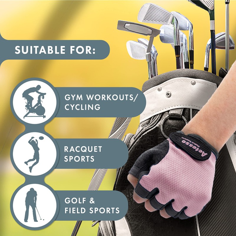 Actesso Workout Gloves for Exercise – Padded Training Gloves for