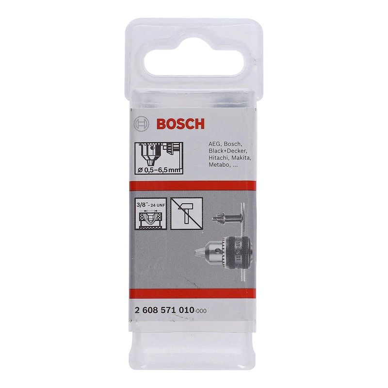 Bosch 2608571010 Keyed Chuck, Silver/Black, 10 mm