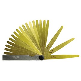 13 Piece Precision Feeler Gauge Measuring range 0.05 – 1.0 mm – Length: 100 mm – Brass