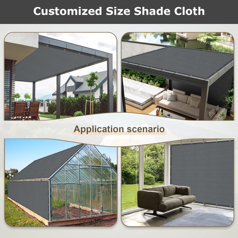 LOVE STORY Sun Shade Cloth with Grommets 4/6/8/10/12/14/16 Pergola Shade