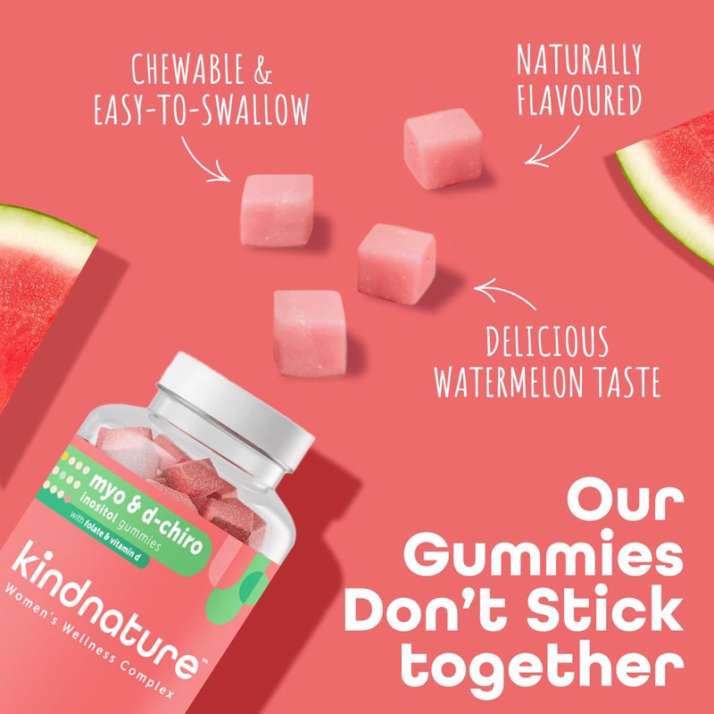 kindnature Myo-Inositol & D-Chiro Inositol Gummies with Vitamin D &