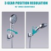 GwernKB Handheld Shower Head Holder with 2 Hanger Hooks,Strong Adhesive&Waterproof