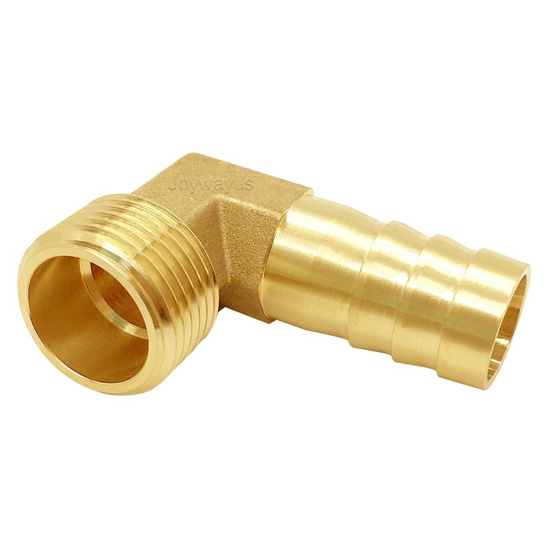 Joywayus Brass Garden Hose Fitting 90 Degree Elbow 3/4" Barb