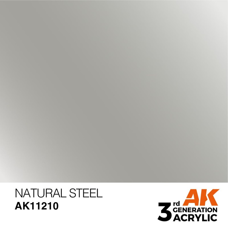 AK Interactive 3rd Gen Metallic Natural Steel 17ml