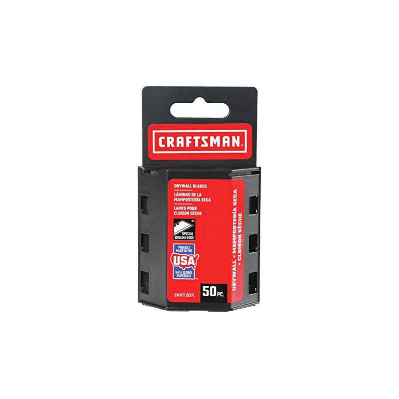 CRAFTSMAN Utility Knife Blades, Drywall, 50 Pack (CMHT11937L)