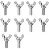 Leliafleury 10Pcs Butterfly Wing Screws M6 x 12mm Stainless Steel