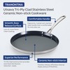 Tramontina Utsava 12-Inch Tri-Ply Clad Stainless Steel Ceramic-Coated Dosa Tawa,