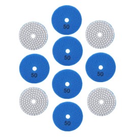 Grinding Discs Wet Diamond Polishing Pads, 10 Pieces 3 Inch Grinding Wheels Pads Polishing Polishing Diamond for Marble Concrete Blocks 50 Mesh Grinding and Polishing Granite Concrete