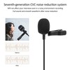 Lavalier Microphone Deep Noise Reduction Clip On Lapel Mic for
