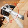 SRJQXH Protractor Woodworking, Protractor Metal with Locking Screw, 0-180° Goniometer