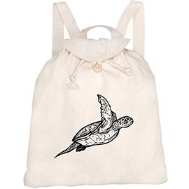 Azeeda 'Sea Turtle' Canvas Rucksack/Backpack (RK00002089)