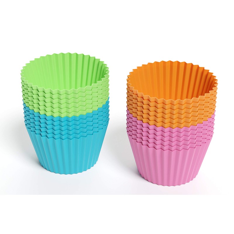 Bakerpan Silicone Mini Cupcake Holders, Mini Cupcake Liners, Pastry &