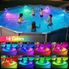 reffmov 2-in-1 Solar Pool Lights,16 Colors Solar Powered Submersible LED