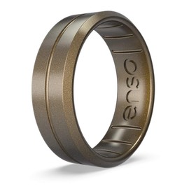 Enso Rings Classic Contour Silicone Ring – Stackable Multi Color Unisex Wedding Engagement Band – Thin Minimalist Band – 7.24mm, 1.9mm Thick (Meteorite, 10)