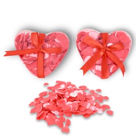 damaloo 2 x Heart Bath Confetti Set - Bath Confetti Heart - Wellness Set for Women - Valentine's Day Gift - Heart Confetti - Spa - Heart Shape Bath Additive for the Bath - Party Bags for Girlfriend