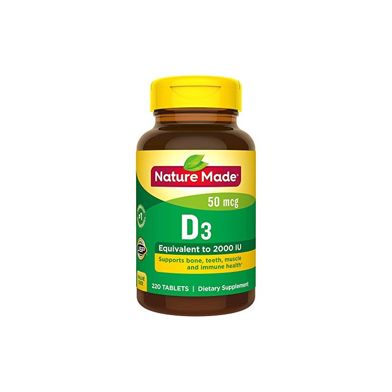 Nature Made D3 2000 IU - 220 Tablets