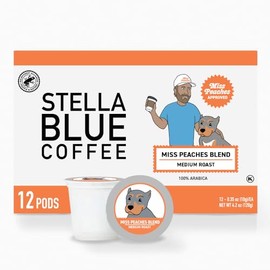 STELLA BLUE Fresh Cold Brew Coffee | Miss Peaches Blend | 100% Single Origin Arabica MEDIUM Roast | Ethically & Sustainably Sourced from Colombia | Helps Support PAWS Chicago | 6 Packets to Make 24 Cups