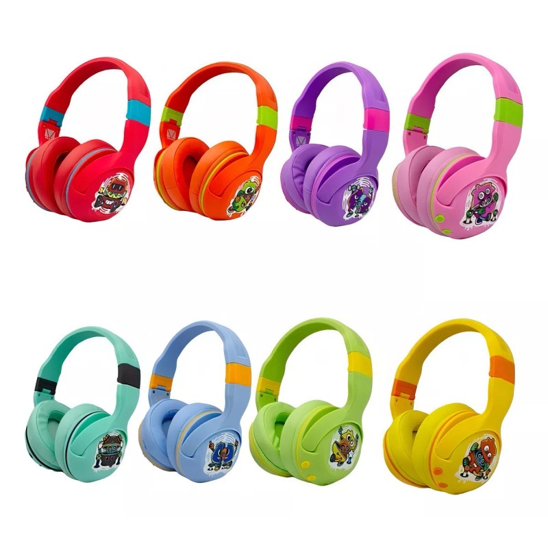 Maíz Audifonos Diadema Bluetooth Inalambricos Radio Fm Niños Color Azul