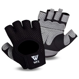 WESTWOOD FOX Weight Lifting Gloves with Wrist Wrap Support,Gym Gloves for Men and Women, Anti Slip, Breathable, Workout Training, Hanging, Pull-Ups, Dumbbell,Cycling (BLACK Without Wrist, S)