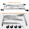 HOKEEPER Clothes Rack, Rolling Clothing Racks for Hanging Clothes, Portable