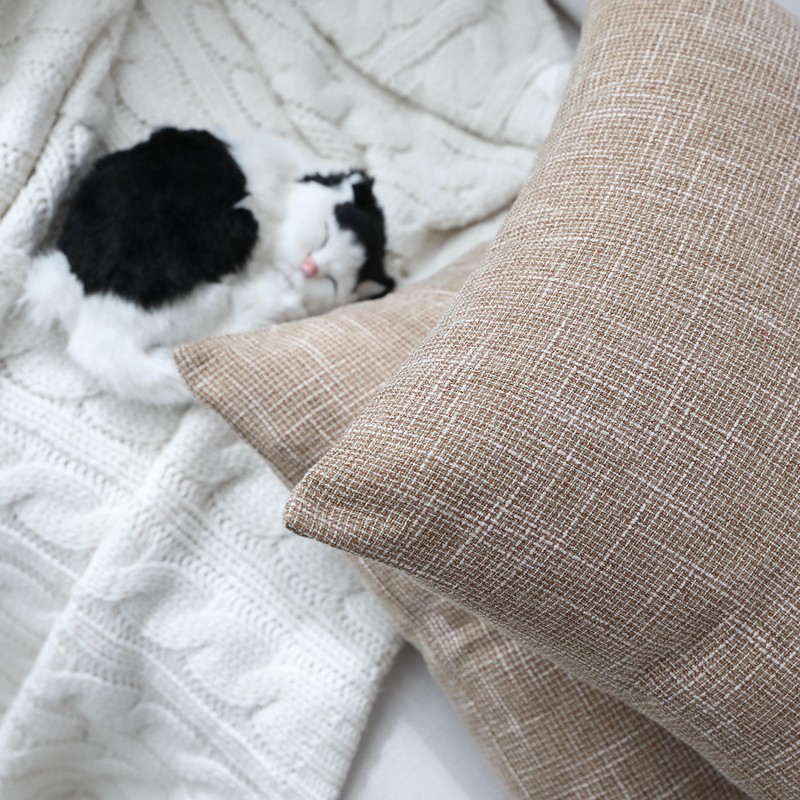 Kevin Textile Decor Burlap Natural Style Lined Linen Throw Pillow
