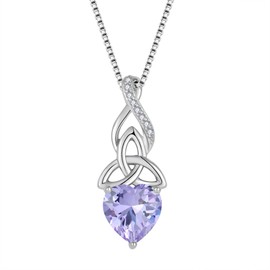 Inpasne Infinity Celtic Knot Necklace for Women 925 Sterling Silver Irish Necklace Alexandrite June Birthstone Pendant Jewelry Gifts for Her