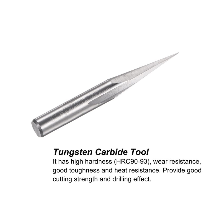 sourcing map Wood Engraving CNC Router Bit Full Carbide Carving