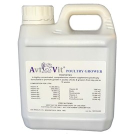 AviVit® Grower- High Strength Poultry Chick/Grower Vitamins/Minerals - 3 Sizes (X-Large 1 litre)