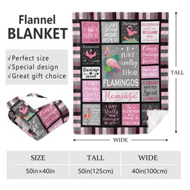 Mcurore Flamingo Gifts Blanket 50"x40", Pink Flamingo Gifts for Women Unique, Flamingo Decor, Flamingos, Flamingo Blanket, Flamingo Gift Ideas for Girl, Christmas Birthday Gifts for Flamingo Lovers