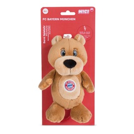 NICI Music Box FC Bayern Munich Bear Berni 18 cm - Cuddly Fan Item for Attaching to Pram or Cot, Cute Cuddly Toy for Babies and Toddlers, 49082, Great Gift Idea, Brown