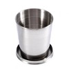Oumefar S/M/L Stainless Steel Folding Cup, Key Ring, Retractable Telescopic