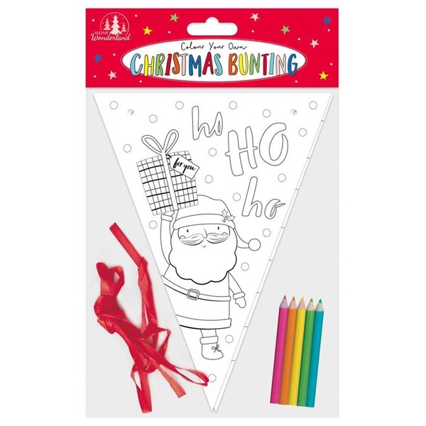 Tallon International Colour Your Own Christmas Bunting - Craft Kit