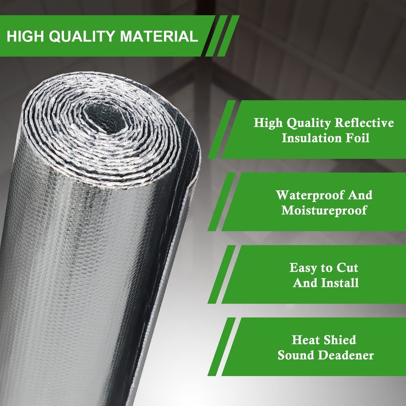 AGHITG Double Bubble Reflective Insulation,Window Insulation for Summer Heat,23.6"x 10