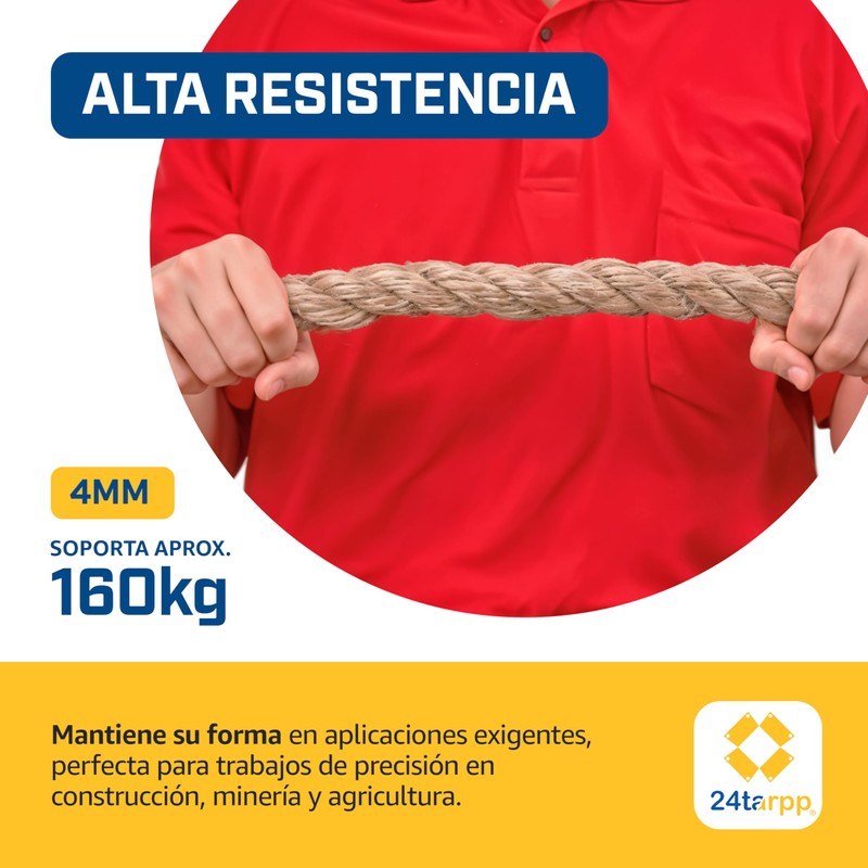 24tarpp Cuerda de Henequén 100% Natural 4MM 10 MTS |