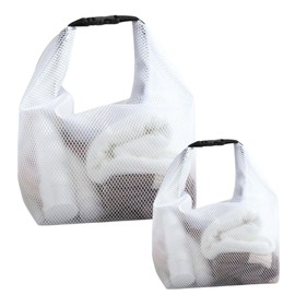 cobalt planet Disaster Prevention Pouch, Waterproof Pouch, Dry Bag, Small Storage, Set of 2, White Large and Small Set, Pouch