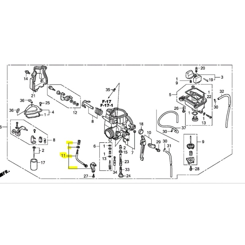 Honda TRX300EX TRX400EX TRX300X Sportrax 300 400 OEM Carburetor Idle