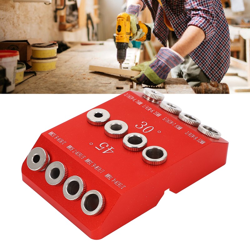 Pocket Hole Jig 30° 45° 90° Holes Drill Guide Drilling