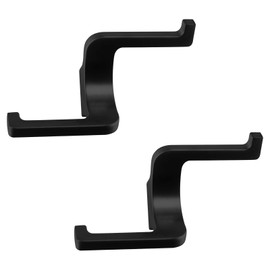 SOTECH Bill Double Hooks Matt Black 107.5 x 64.5 x 38.5 mm with Concealed Mounting Coat Hooks from the BlackLine Collection Pack of 2