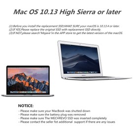 CARYWON M.2 NVME SSD Convertidor Adaptador para MacBook Air Pro Retina Mediados de 2013_2017, NVME/AHCI SSD Kit actualizado para A1465 A1466 A1398 A1502(Black)