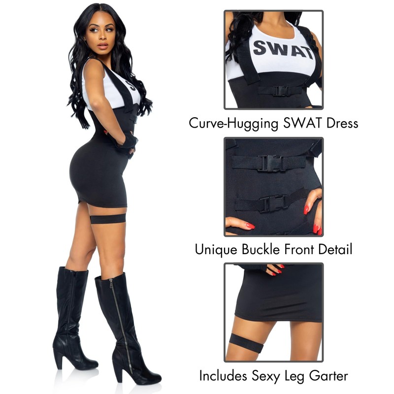 EG Avenue 83850 4-Piece Set Sultry SWAT Task Manager Costume