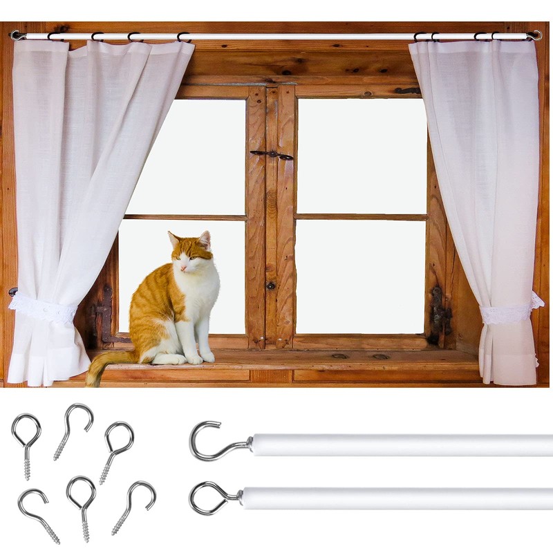 AvoDovA Curtain Wire and Hooks Set, 5M White Net Curtain
