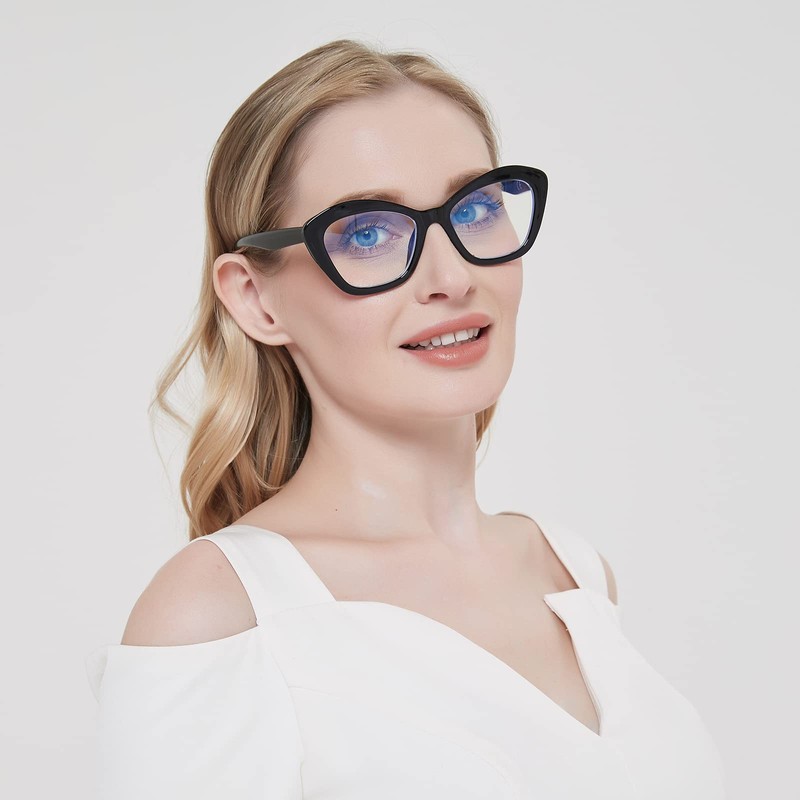 Bifocal Reading Glasses for Women Designer Cat Eye Oversized Frame