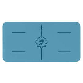 Liforme Yoga Pad - Free Bag Included - Patented Alignment System, Warrior-like Grip, Non-slip, Eco-friendly, 4.2mm thick pad for knee, elbow and hand support during Yoga (Blue)