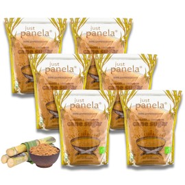 Just Panela Organic Unrefined Cane Sugar 5 Pound Pack of 6 | 100% Unprocessed, Raw Sugar | Great for Baking, Cooking & Sweetening | Healthier Alternative to Regular Refined Sugar
