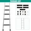 OUTPRIZE 72" RV Bunk Ladder, 5 Step Integrated Aluminum Camper