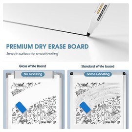 MaxGear Easel Whiteboard 36" x 24" Magnetic Portable Dry Erase Board, Foldable Double-Sided White Board with Stand Height Adjustable for Flip Chart Home Office School