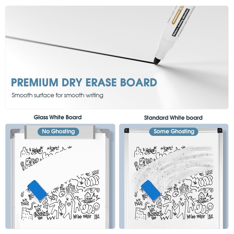 MaxGear Easel Whiteboard 36" x 24" Magnetic Portable Dry Erase
