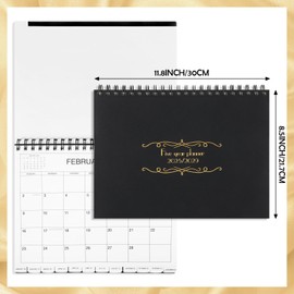 Zhanmai 5 Year Planner Calendar with Tabs 11 x 8.5 Inches 5 Year Calendar Monthly Schedule Organizer Spiral Bound (Black)