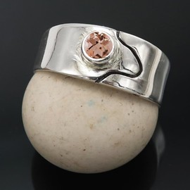 Morganit im Labor gezüchtet Edelstein Band Ring 925 Sterling Silber Ring Männer & Frauen Band Ring Alle Größen Ring Handgefertigt Schmuck TSR1081BC_6 (52 (16.6))