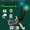 Adaptador de Red inalámbrico PCIe de 2,4 GHz y 300